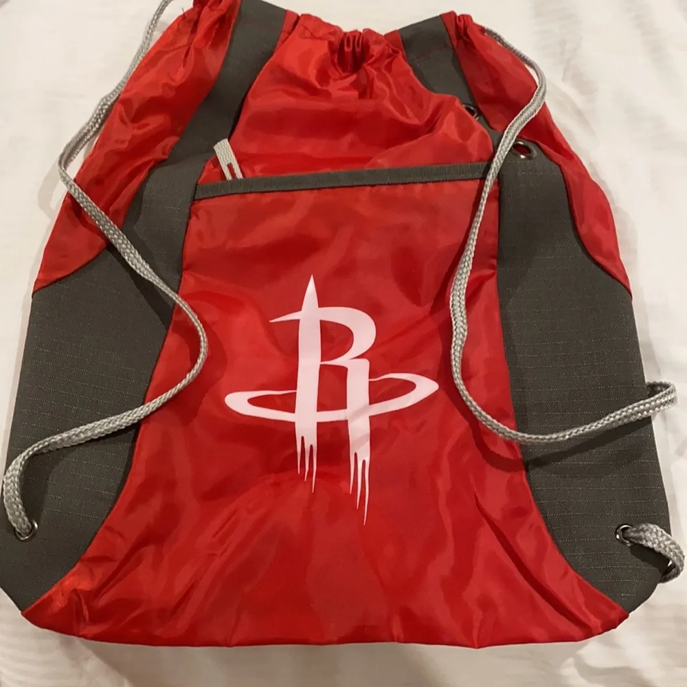 HOUSTON ROCKETS VINTAGE SOFT BACK PACK WITH FRONT ZIPPER NWT